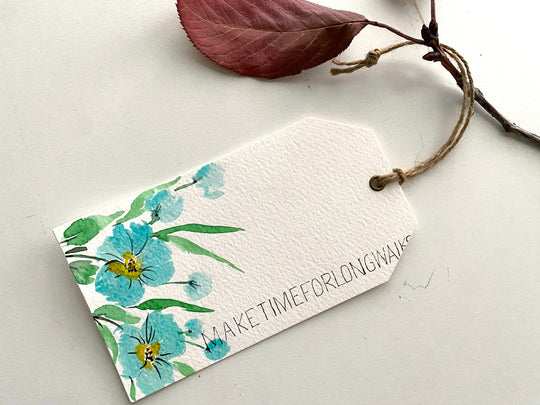 Simple flower on a handmade envelope