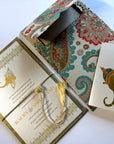 Custom Wedding Invitation Suite: A9 Ganesha Wedding Invitation, Hardbound Panel Set of 20