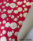 Red Poppies Pattern Screen Printed Paper