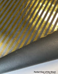 Gold and Black Stripes Foil Print  Paper