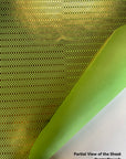 Green and Gold Mesh Pattern Foil Printed on Cotton Printed Paper