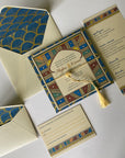 Wedding Invitation Suite: Moroccan Arch Sample Set  with Dinner Manu