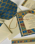 Wedding Invitation Suite: Moroccan Arch Sample Set  with Dinner Manu