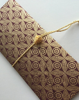 Wedding or social money folder, money envelope, Gift Card holder, purse, Burgundy Gold Leaf design with ivory insert - Set of 4