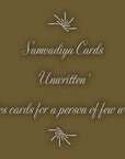 Unwritten 16 - All occasion cards, handcrafted stationery set, blue natural envelopes, bookmark style note & cute tag, gold tassel- Set of 8