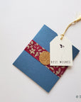Unwritten 16 - All occasion cards, handcrafted stationery set, blue natural envelopes, bookmark style note & cute tag, gold tassel- Set of 8