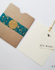 Unwritten 17 - All occasion cards, handcrafted stationery set, natural tan envelopes, bookmark style note & cute tag, gold tassel- Set of 8