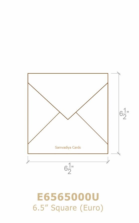 Premium Envelope, Invitation Envelope handmade heavy weight cotton paper, Square euro flap, buff, light brown -  Pack of 25 envelopes