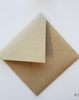 Premium Envelope, Invitation Envelope handmade heavy weight cotton paper, Square euro flap, buff, light brown -  Pack of 25 envelopes