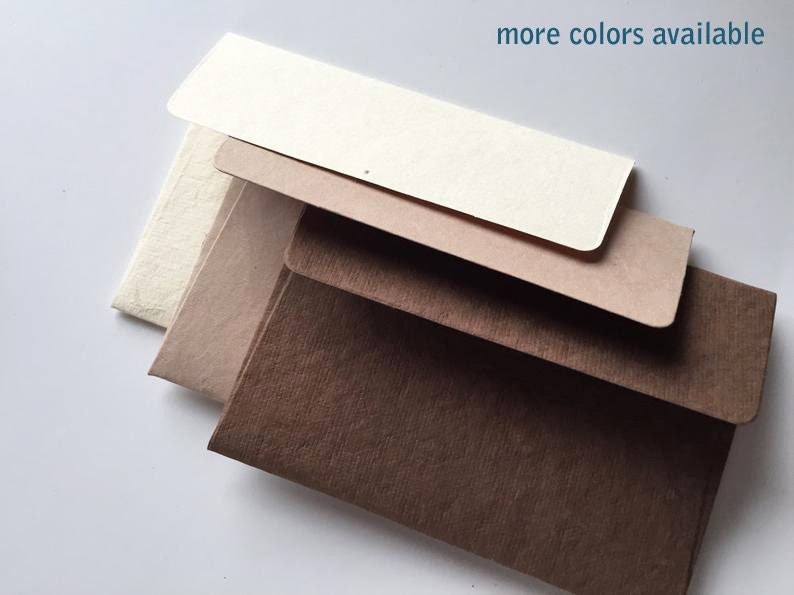 Premium Envelope A1 Size, handmade heavy wt. cotton paper envelopes, 4 bar size envelopes, Small Chocolate, Dark Brown envelopes