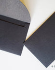 Premium Envelopes A7 Size round flap, Handmade cotton paper invitation envelopes, A7 size enevelopes, natural black envelope