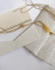 Wedding Congratulations Card with money folder, money envelope Gift Card holder, ivory embossed Pearl White - Set of 4
