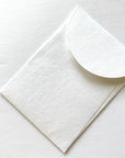Premium Envelope: Specialty Envelope A7 Size, portrait round flap. Handmade envelopes, made from natural cotton handmade paper - White