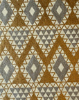 White and Gold Triangular Mosaic Pattern Screen Printed Paper