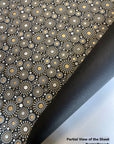 Black, Gold and White Circles and Dots Pattern Screen Printed Paper
