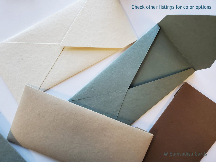 Premium Envelope 1: Specialty Envelope #10 Size, handmade, made from cotton handmade paper - White