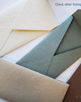 Premium Envelope 1: Specialty Envelope #10 Size, handmade, made from cotton handmade paper- Forest