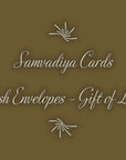 Money envelope, Monetary envelope dollar bill size, Currency, Gift Card, Gift Envelope, embossed Ivory paper Boxed Gift Set of 6 by SamvadiyaCards