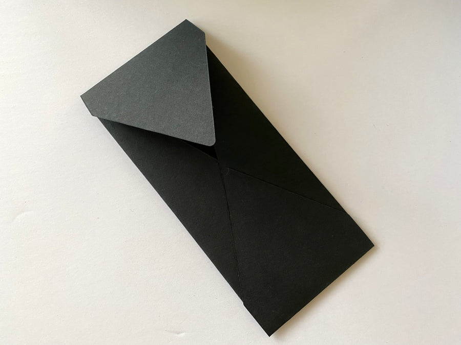 Premium Envelope 1: Specialty Envelope #10 Size, handmade, made from cotton handmade paper Black
