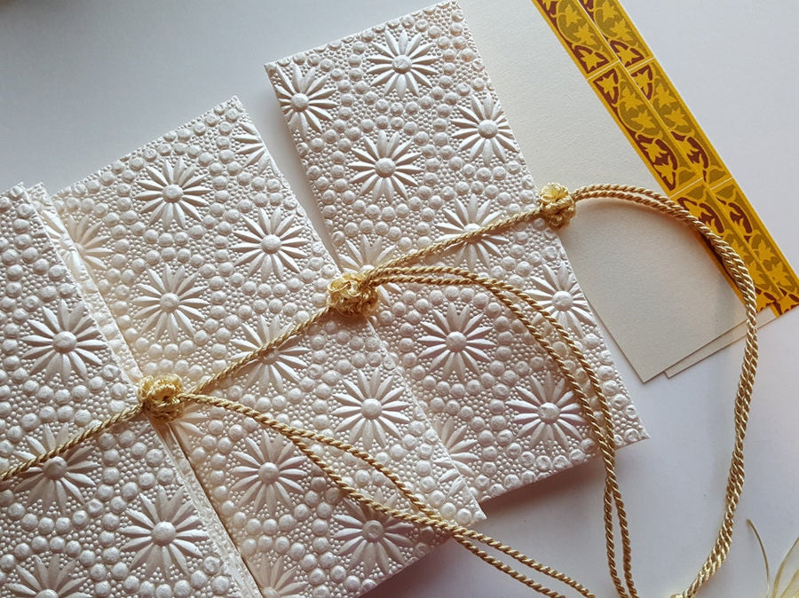 Money envelope, Monetary envelope, Currency, Gift Card, Gift Envelope embossed Pearls and Pinwheel Ivory handmade paper boxed Gift Set of 30