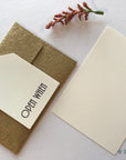 Storyteller 6 - handcrafted A1 size 'open when' letter set with envelopes, blank notes, envelopes, tags, sand, gold vines print - Set of 10