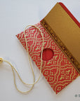 Money envelope dollar bill size, Monetary envelope, Gift Card Envelope, envelopes with red gold lace print handmade paper, Gift Set of 6