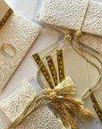 Money envelope, Monetary envelope, Currency, Gift Envelope, embossed floral pattern Ivory handmade paper Boxed Gift Set of 6