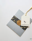 Unwritten 11 - All occasion, handcrafted stationery set, grey natural envelopes, bookmark style notes with cute tags, gold tassels- Set of 8