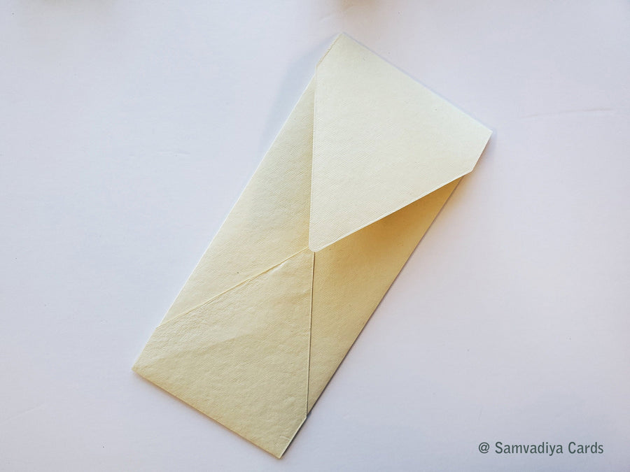 Premium Envelope 1: Specialty Envelope #10 Size, handmade, made from cotton handmade paper cream or off white