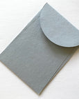 Premium Envelope: Specialty Envelope A7 Size, portrait round flap. Handmade envelopes, made from natural cotton handmade paper - muddy blue